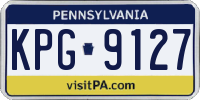 PA license plate KPG9127