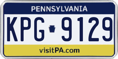 PA license plate KPG9129