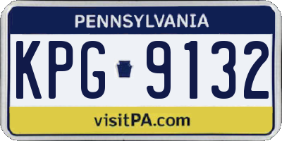 PA license plate KPG9132