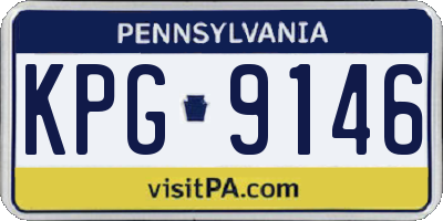 PA license plate KPG9146