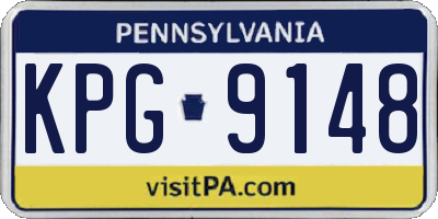 PA license plate KPG9148