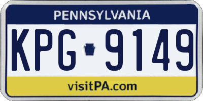 PA license plate KPG9149