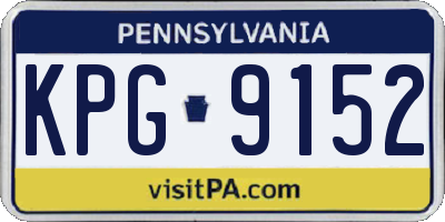 PA license plate KPG9152