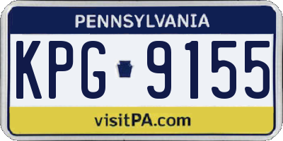 PA license plate KPG9155
