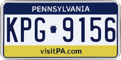 PA license plate KPG9156