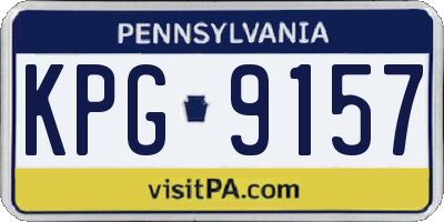 PA license plate KPG9157