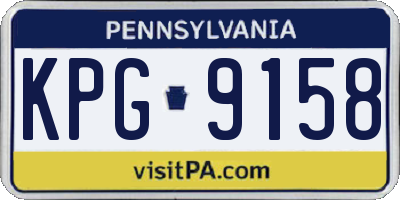 PA license plate KPG9158