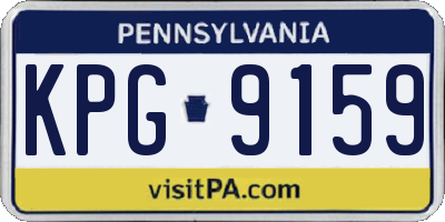 PA license plate KPG9159