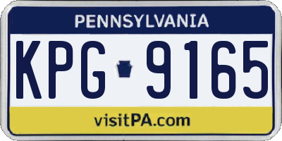PA license plate KPG9165