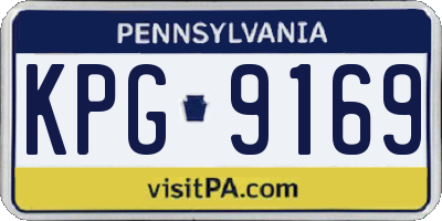 PA license plate KPG9169