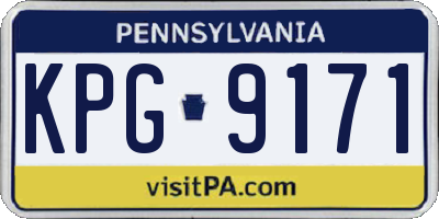 PA license plate KPG9171