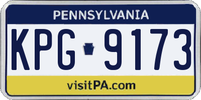 PA license plate KPG9173