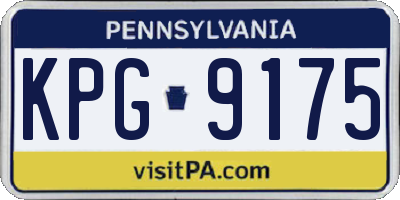 PA license plate KPG9175