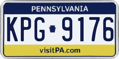 PA license plate KPG9176