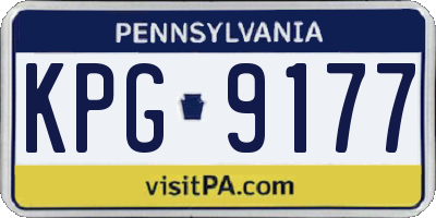 PA license plate KPG9177