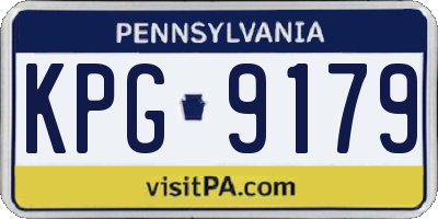 PA license plate KPG9179
