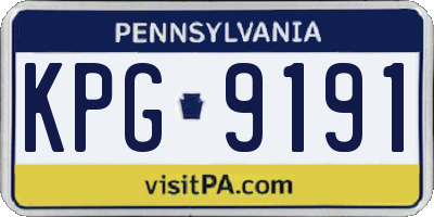 PA license plate KPG9191