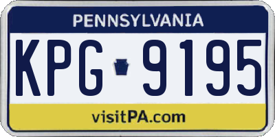 PA license plate KPG9195
