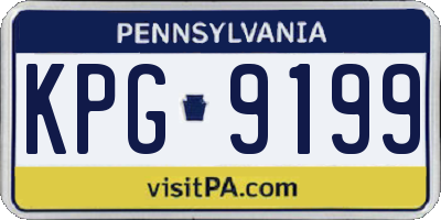 PA license plate KPG9199