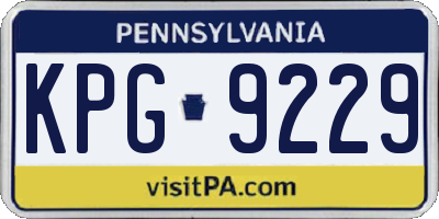 PA license plate KPG9229