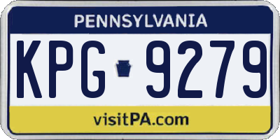 PA license plate KPG9279