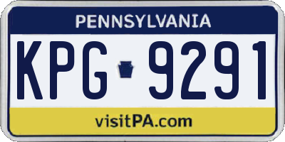 PA license plate KPG9291