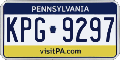 PA license plate KPG9297
