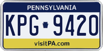 PA license plate KPG9420