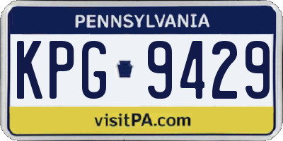 PA license plate KPG9429