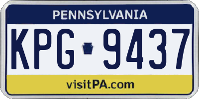 PA license plate KPG9437