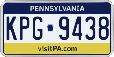 PA license plate KPG9438