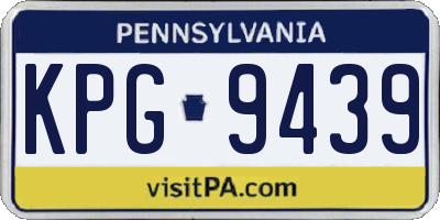 PA license plate KPG9439