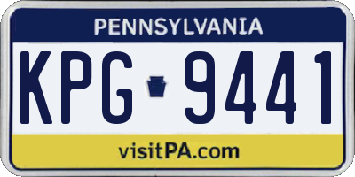 PA license plate KPG9441