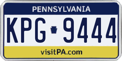 PA license plate KPG9444