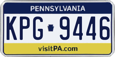 PA license plate KPG9446