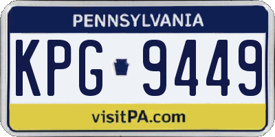 PA license plate KPG9449