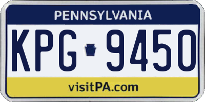 PA license plate KPG9450