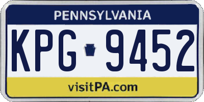 PA license plate KPG9452