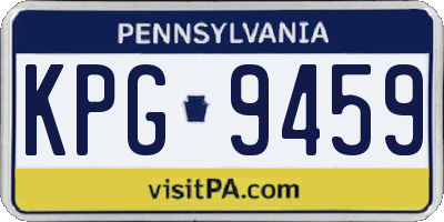 PA license plate KPG9459