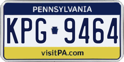 PA license plate KPG9464