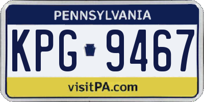 PA license plate KPG9467