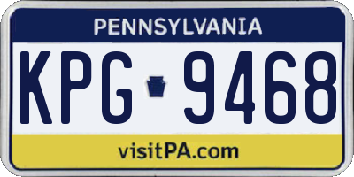 PA license plate KPG9468