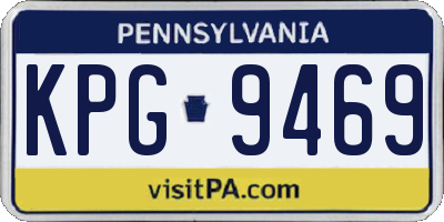 PA license plate KPG9469