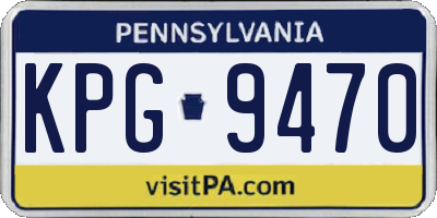 PA license plate KPG9470
