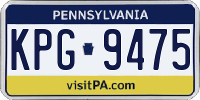 PA license plate KPG9475