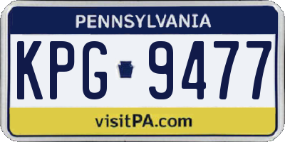 PA license plate KPG9477