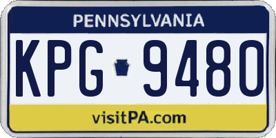 PA license plate KPG9480