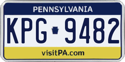 PA license plate KPG9482