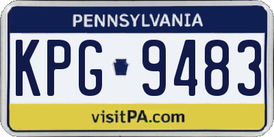 PA license plate KPG9483