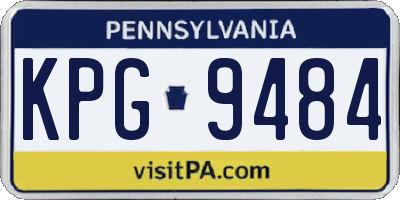 PA license plate KPG9484